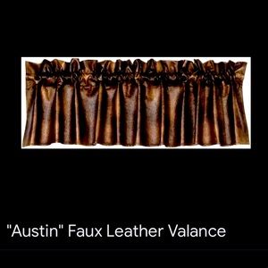 Faux Leather Valance 84” X 18” Brand New never taken out of package